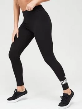 Image of Puma Ess Logo Leggings - Black, Size S, Women