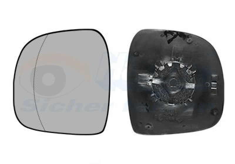 Image of VAN WEZEL Wing mirror glass VAN WEZEL 3080833