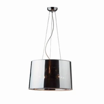 Image of London Cromo 5 Light Round Ceiling Pendant Chrome, E27