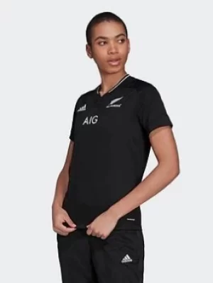 Image of adidas All Blacks Primeblue Replica Home Jersey, Black, Size 2XL, Women