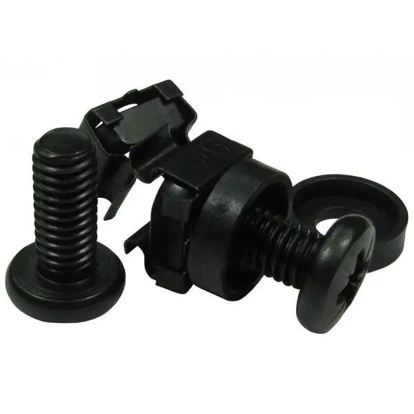 Image of Cables Direct Pack of 50 M6 Cage Nuts, Black