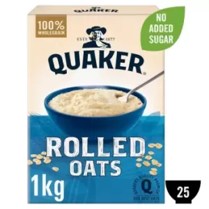 image of Quaker Rolled Oats Porridge Cereal, 1kg