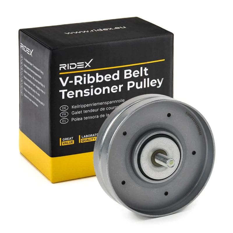 Image of Deflection / guide pulley, V-ribbed belt RIDEX 312D0109