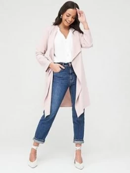 Image of Wallis Waterfall Duster Jacket - Blush, Size 18, Women
