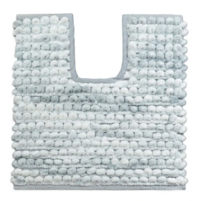 Image of Allure Bath Fashions Marl Chunky Bobble Toilet Mat Non Slip - Grey