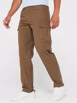 Image of Barbour Essential Ripstop Cargo Trousers - Brown, Size 34, Inside Leg Regular, Men