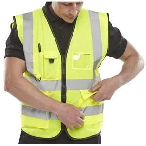 Image of BSeen XXXXLarge High Visibility Waistcoat Saturn Yellow