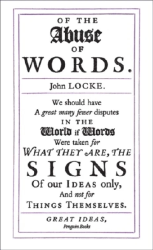 Image of Of the Abuse of Words by John Locke Book