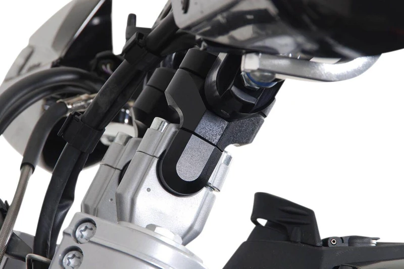 Image of SW-Motech Vario bar back for Ø 28mm handlebar - Up/back variable. Black.