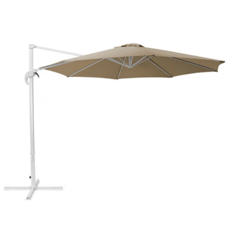 Image of Beliani Cantilever Parasol 300 Cm Savona Sand Beige Beige