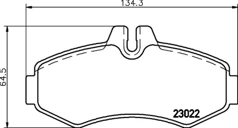 Image of HELLA Brake pad set HELLA 8DB 355 008-631