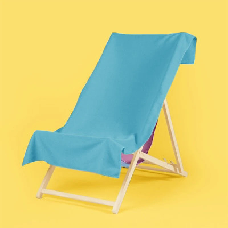 Image of OHS OHS Plain Microfibre Quick Dry Beach Towel Bathroom in Aqua One Size Unisex 5027434160853