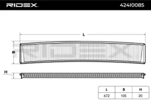 Image of RIDEX Pollen filter BMW,ALPINA 424I0085 64116907450,1000004,64116907450 64311000004,64318361899,64319071934,64319216591,64319257504,8361899,9071934