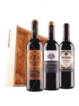 image of Virgin Wines Spanish Red Trio In Wooden Gift Box