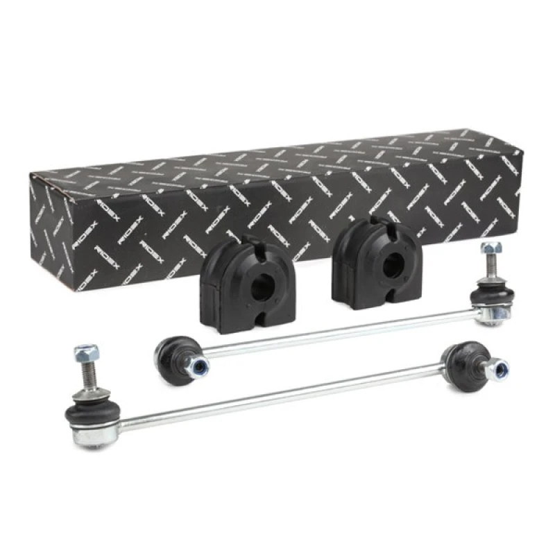 Image of RIDEX 1097S0010 Repair Kit, stabilizer suspension Front Axle Right, without clamps Steel Repair Kit,stabilizer suspension (1097)
