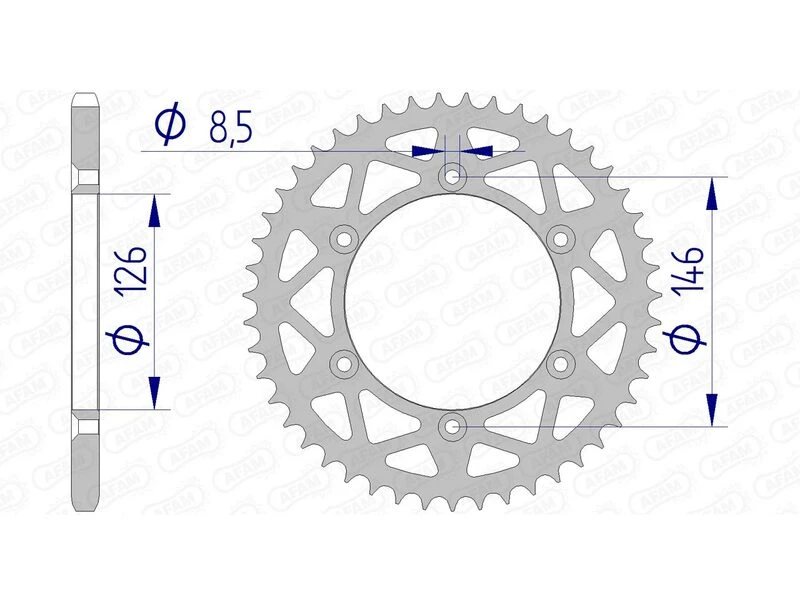 Image of AFAM Aluminium Rear Sprocket 15203 - 520