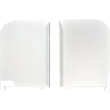 image of 200MM White R/H Shelf Ends Twin Slot Shelving - Matlock