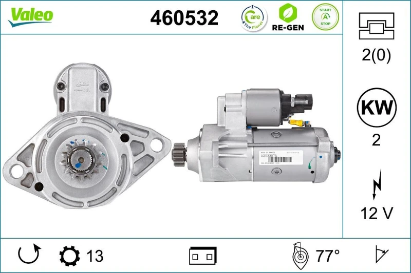 Image of Starter motor VALEO 460532