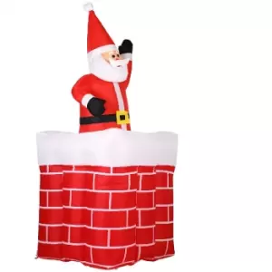 Image of Inflatable Santa with Chimney 178cm Illuminated