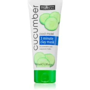 image of Beauty Formulas Cucumber deep-cleansing face mask with clay 100ml