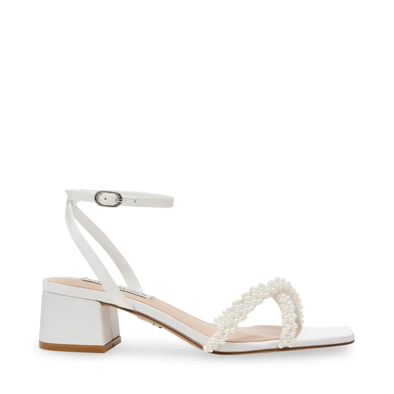 Image of Steve Madden Womens heeled sandals Steve Madden Gabby Blanc Female 36