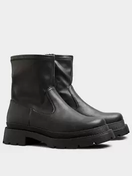 Image of Yours Extra Wide Fit Chunky Pull on Boot - Black, Size 6, Women
