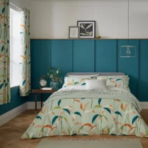 image of Helena Springfield Viva Olive Duvet Cover Set Green, Blue and Yellow