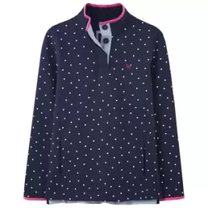 Image of Crew Clothing Womens Half Button Sweater Navy/Spot 10