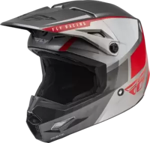 Image of FLY Racing Kinetic Drift Ece Helmet Charcoal Lite Grey Red XL