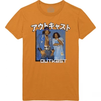 image of Outkast - Blue Box Unisex Large T-Shirt - Orange