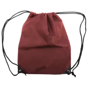 image of Shugon Stafford Plain Drawstring Tote Bag - 13 Litres (Pack of 2) (One Size) (Burgundy)