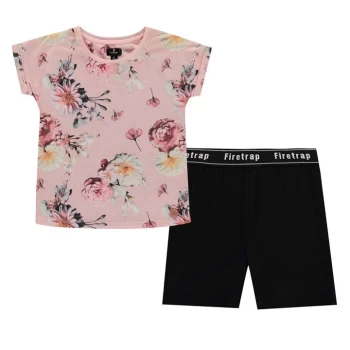 Image of Firetrap BoyF T Shirt Set Infant Girls - Pink Floral