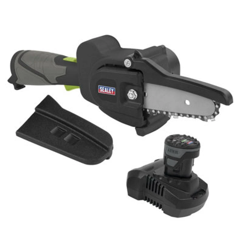 Image of Sealey CP108VPS 10.8v Cordless Pruning Chainsaw 1 x 2ah Li-ion Battery Charger CP108VPS