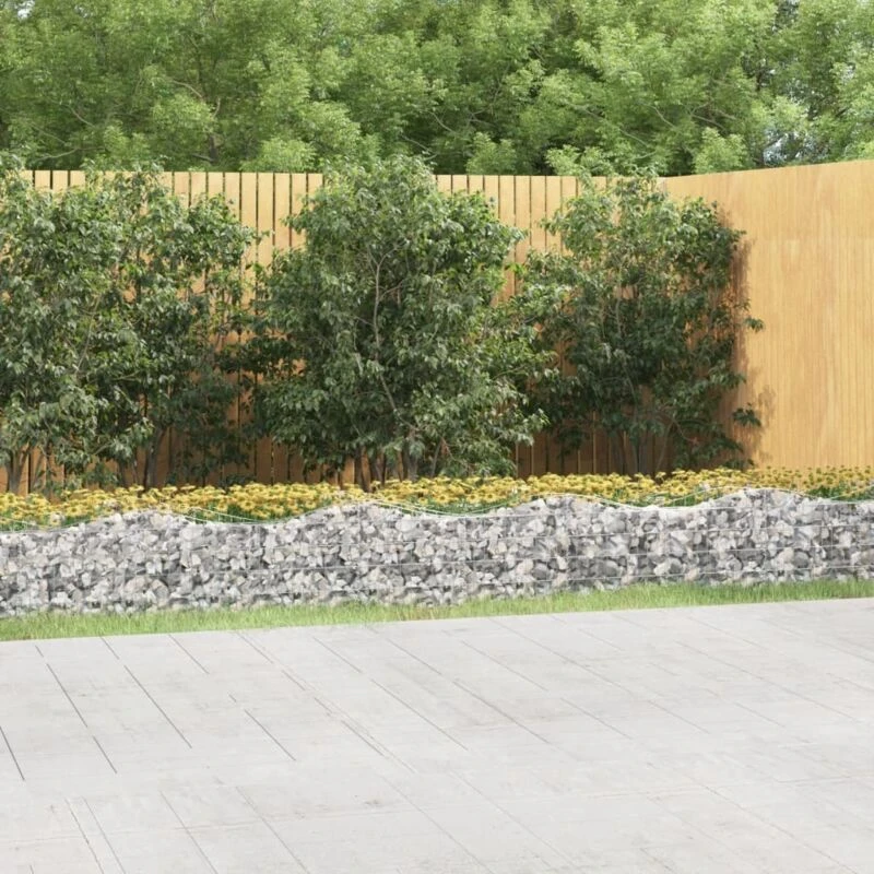 Image of VIDAXL Arched Gabion Raised Bed 800x50x50cm Galvanised Iron Vidaxl 153545