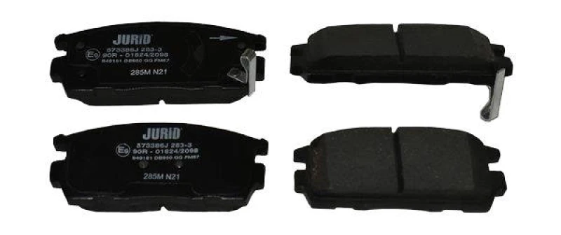 Image of JURID 573386J Brake pad set with acoustic wear warning, without accessories Brake Pad Set,disc brake (402)