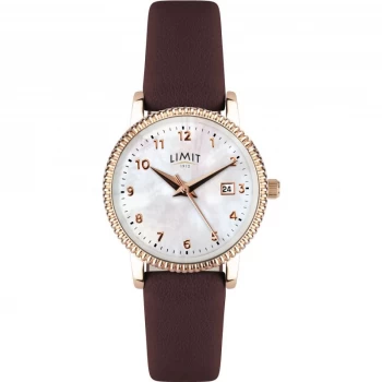 Image of Limit Pearl And Burgundy Classical Watch - 60056.01 - multicoloured
