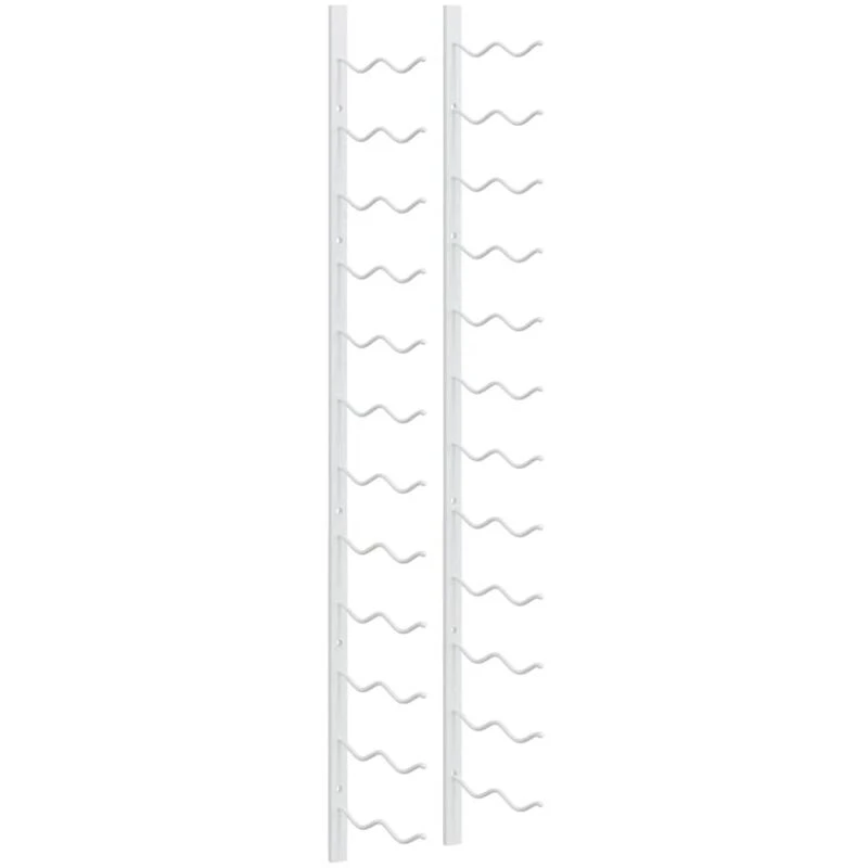 Image of VIDAXL Wall Mounted Wine Rack for 24 Bottles White Iron Vidaxl 8720286826973