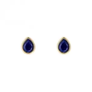 Image of Gold Plated Birthstone September Lapis Lazuli Earrings E6210