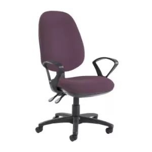Image of Dams MTO Jota Extra High Back Operator Chair with Fixed Arms - Diablo Pink