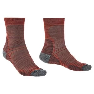 Image of Bridgedale HIKE Ultra Light Merino Performance Pattern Mens - Large Multi Orange