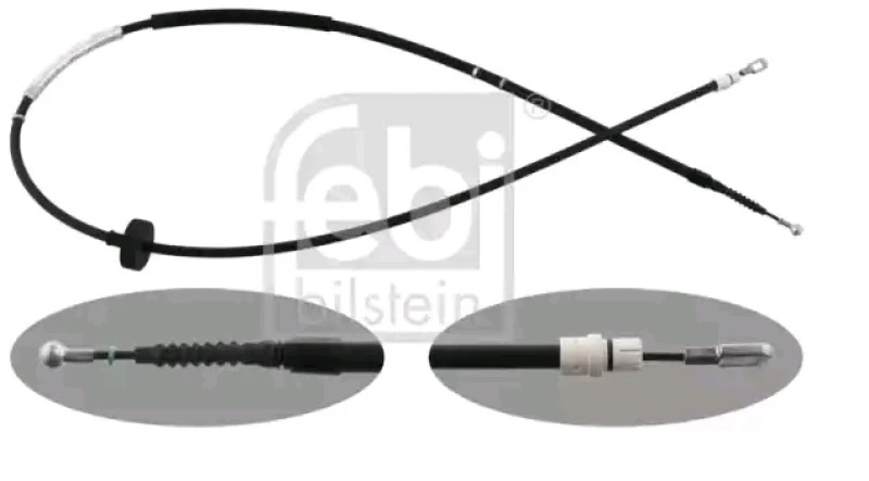 Image of FEBI BILSTEIN 48304 Brake Cable Left Rear, 1765mm Cable,parking brake (124)