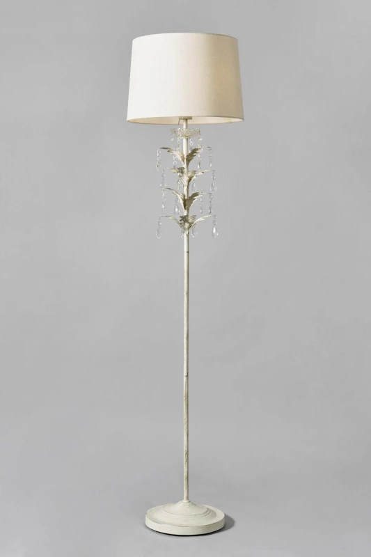 Image of EA BHS Josefine Leaf Metal Floor Lamp - Cream