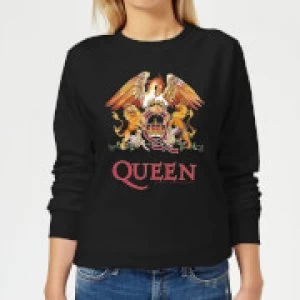 Image of Queen Crest Womens Sweatshirt - Black