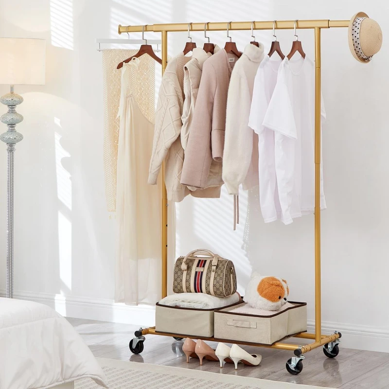 Image of House of Home Gold Heavy Duty Clothes rail Gold unisex One Size