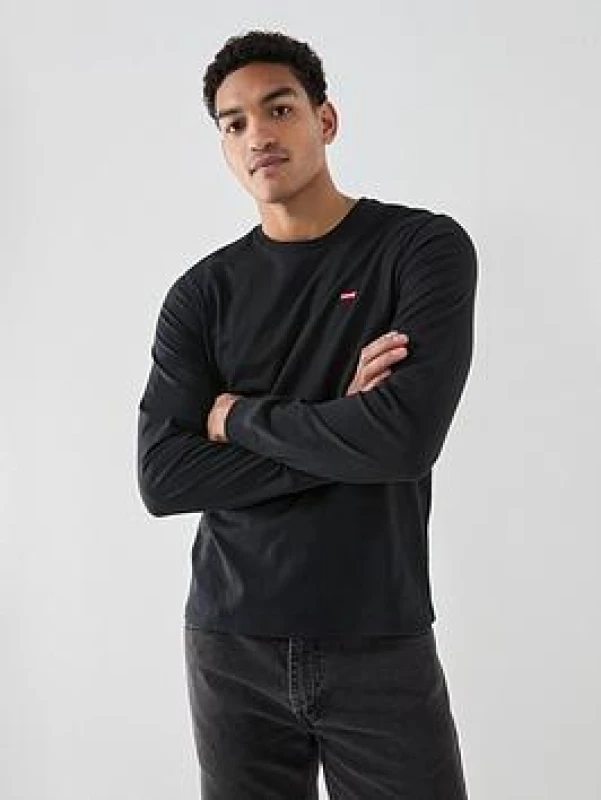 Image of Levis Cotton Logo T-Shirt Black Cotton S