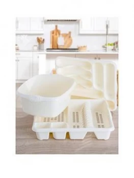 Image of Wham Casa 3 Piece Kitchen Tidy Set - Cream