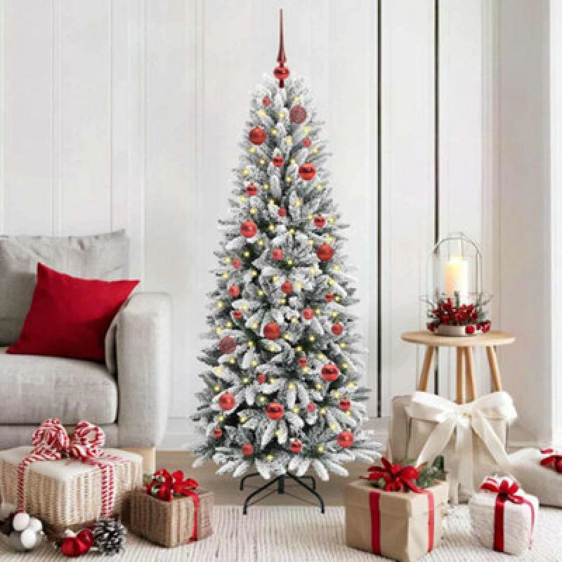 Image of Vidaxl Artificial Christmas Tree With 150 Leds With Stand White 150 Cm