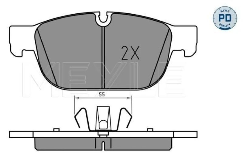 Image of Brake pad set MEYLE 025 223 1719/PD