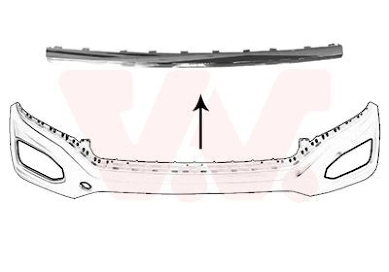 Image of VAN WEZEL Bumper moulding VAN WEZEL 5710580