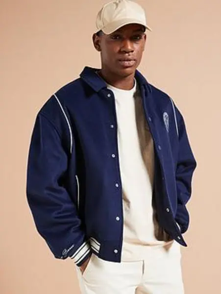 Image of Sutro Letterman Jacket - Blue
